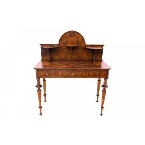 Walnut Desk, Northern Europe, Circa 1900. Restored.