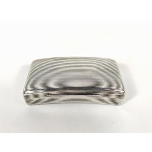 Heavy Snuffbox In Sterling Silver And Vermeil From The Empire Period, 1809-1818.