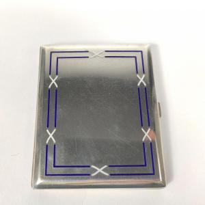 Germany: Solid Silver Cigarette Case Or Box With Enamel Decoration. Early 20th Century, Art Dec