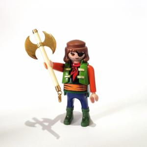 Interesting  Gold And Bakelite Axe Shaped Pendant Necklace. 