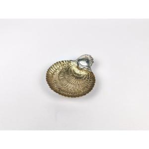 Orloff / Orlov Service: Naturalist Shell Bowl In Solid Silver & Vermeil, Coat Of Arms