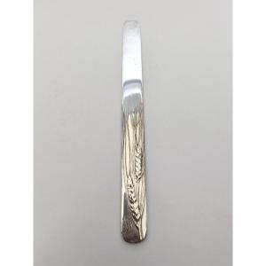 Large Art Nouveau Solid Wood Letter Opener With Wheat Ear Decoration. 