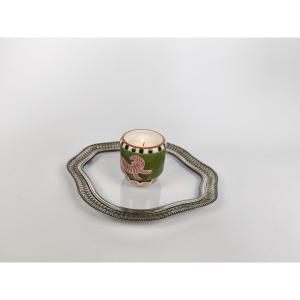 Tray Or Centerpiece In Solid Silver And Glass In The Louis XV - Louis XVI Transition Style.