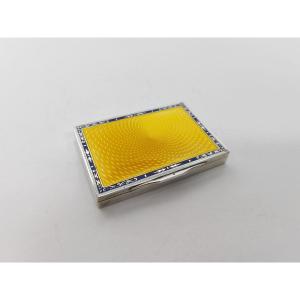 Franz Schneider: Guilloché And Enameled Solid Silver Case. Austria, Early 20th Century