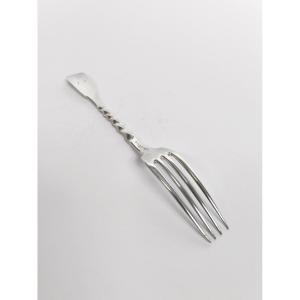  18th Century Solid Silver Twisted Stew Fork! 18th Century Serving Set