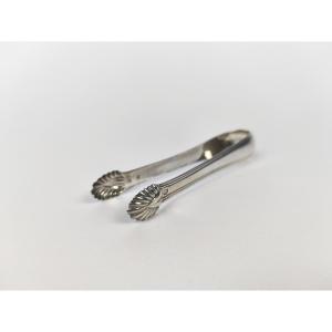 Sugar Tongs, Olives Or Ice Cubes In Solid Silver, Louis XVIII Restoration Period. Old Man