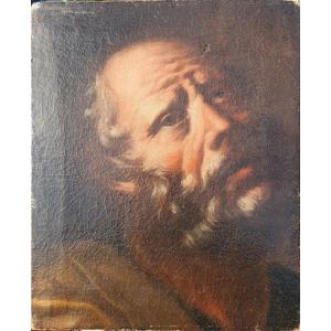 Jusepe De Ribera (1591-1652) Lo Spagnoletto (circle Of) Saint Peter Religious XVIIth Caravaggio