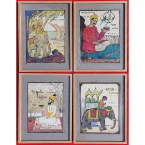 Andrée Karpelès (1885-1956) Painting India Project Advertising Royal Ceylon Tea Art Deco