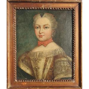Portrait Of A Woman Of French Nobility, 18th Century Marie Leszczynska (presumed) Louis XV