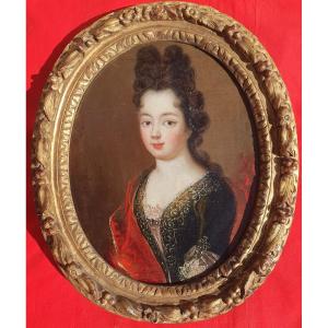 Portrait Of Louise Françoise De Bourbon (presumed To Be) 17th Century Pierre Gobert (circle Of)