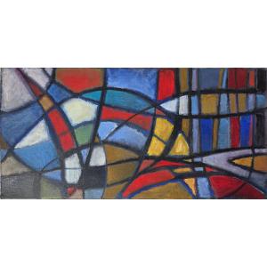 André Bloc (1896-1966) Abstract Painting, Mondrian, Le Corbusier, Vasarely Design