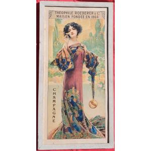 Lithograph Champagne Roederer Gaspar Camps Y Junyent (1864-1942) Art Nouveau Advertising