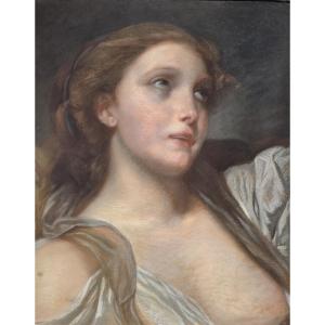 Jean-baptiste Greuze (1725–1805) (workshop Or Student Of) Portrait Of A Young Woman, Late 18th Century