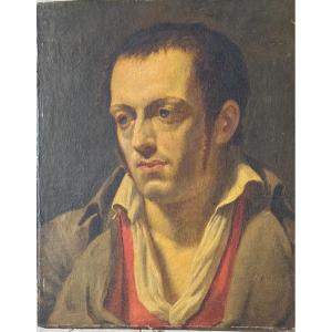 Portrait Of A Chouan Man, School Of David Royalist Jean-baptiste Wicar Gros Girodet