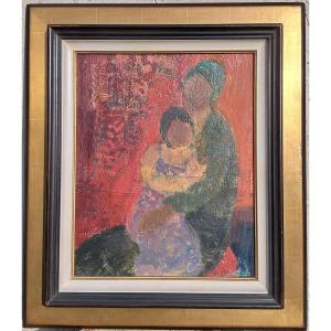 Nancy Delouis Portrait Oil Matisse Bonnard Maternity Mother Child Fauvis Limoges 