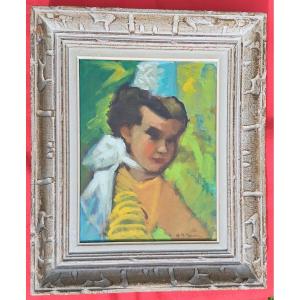 Portrait Child Little Girl Bretonne Jean Jacques Morvan Morlaix Finistère Pont Aven Fouesnant