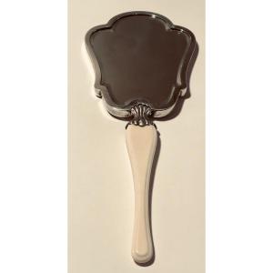 Italian Silver Mirror, Fratelli Cacchione, Milan, Mid-20th Century