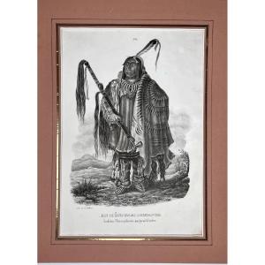 Karl Bodmer - A Monitari Indian