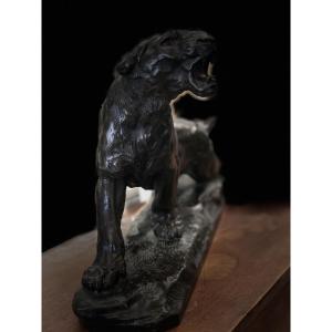 Bronze Panther By Charles Valton 