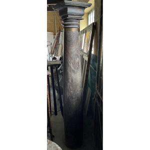 Pair Of Extremely Rare 18th Century Zitan Columns