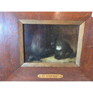 Oil On Panel: Ferdinand Attendu Helmet And Cuirass. Oil On Wood.