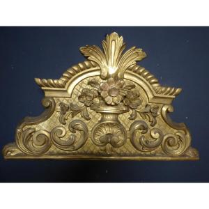 Gilded Wooden Pediment, 18th Century