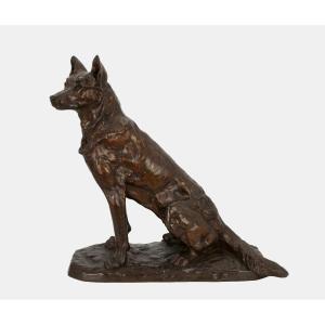 Albert Pierre Laplanche (1854-1935), Shepherd, C. 1915 / - The Epitome Of The German Shepherd -