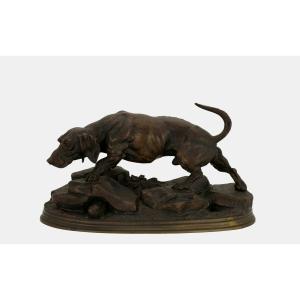 Jules Moigniez (1835-1894), Hunting Dog On The Prowl, C. 1880 / - Following The Trail -