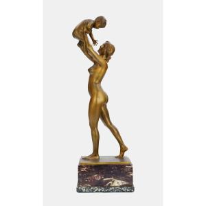 Johannes Boese (1856-1917), Mother's Happiness, C. 1910 / - The Ecstasy Of Maternal Joy -