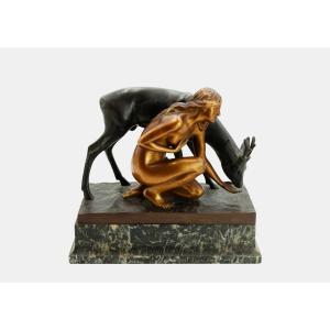 Erich Schmidt-kestner (1877-1941), The Feeding, Around 1915 / - Natural Grace -