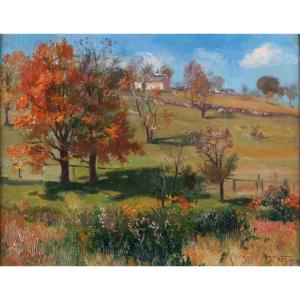 Frederick Vezin (1859-1933), Autumn Landscape In The Sun, 1905 / - Indian Summer -
