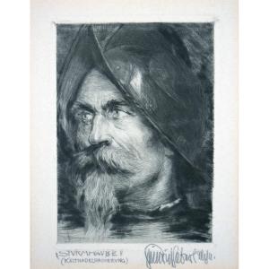 Heinrich Haberl (1869-1934), Sturmhaube, Around 1900 / - The Target In Sight -