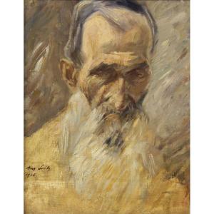 Friedrich August Seitz (1902-1944), Bust Portrait Of A Man / - Melancholy Of A Prophet -