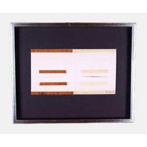 Hermann Goepfert (1926-1982), Collage With Metal Application, 1965 / - Rhythm And Reflection -