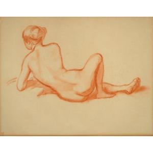 Ludwig Von Hofmann (1861 Darmstadt - 1945 Pillnitz), Female Nude From The Back, Around 1900