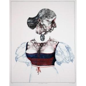 Reiner Schwarz (*1940), The Dirndl Model, 1969 / - The Strangeness Of The Homeland - 