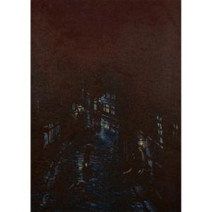 Friedrich Kallmorgen (1856-1957), Night Street, 1898