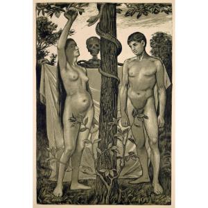 Hans Thoma (1839-1924), Adam And Eve, 1904