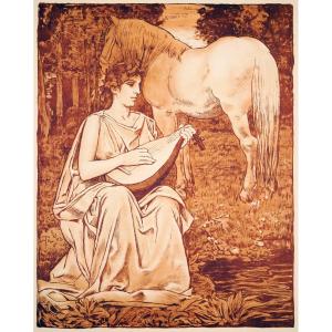 Hans Thoma (1839-1924), Muse, 1893 / - In The Realm Of The Muses -