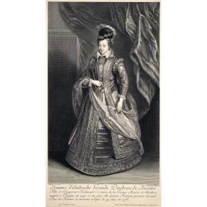 Gérard Edelinck (1640-1707), Joan Of Austria, 1707