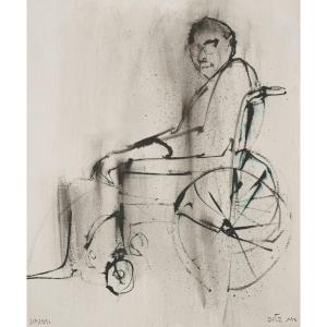 Ruth Schloss (1922-2013), Man In A Wheelchair, Um 1990