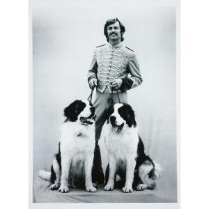 Stefan Moses (1928 - 2018), Artist With Saint Bernards, Circa 1975