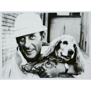 Stefan Moses (1928 - 2018), Jean Paul Belmondo With His Dog, Circa 1975