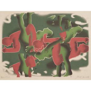 Johanna Obermüller (*1938), Intertwined Figures, Circa 1985