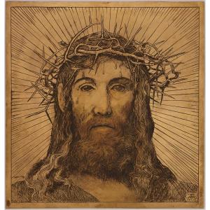 Hans Thoma (1839-1924), Christ With Crown Of Thorns, 1902