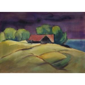 Fritz Kohlstädt (1921-2000), Farm In Bornholm, 1990