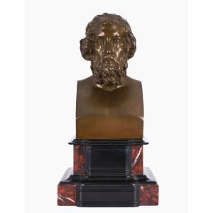 Anonymous, Portrait Bust Of Homer, Circa 1900
