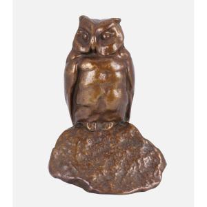 Anonymous, Watching Owl On Rock, Around 1960