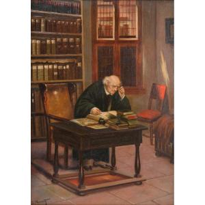 Lasarre Judavics-paneth (1870 - After 1912), A Scholar In His Study, 1902