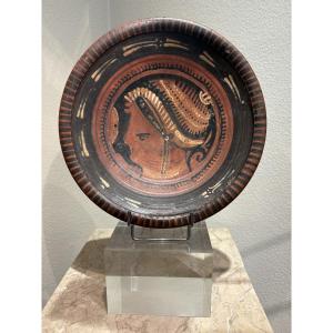 Terracotta Dish. Greater Greece, Apulia-end Of The 4th Century Bc